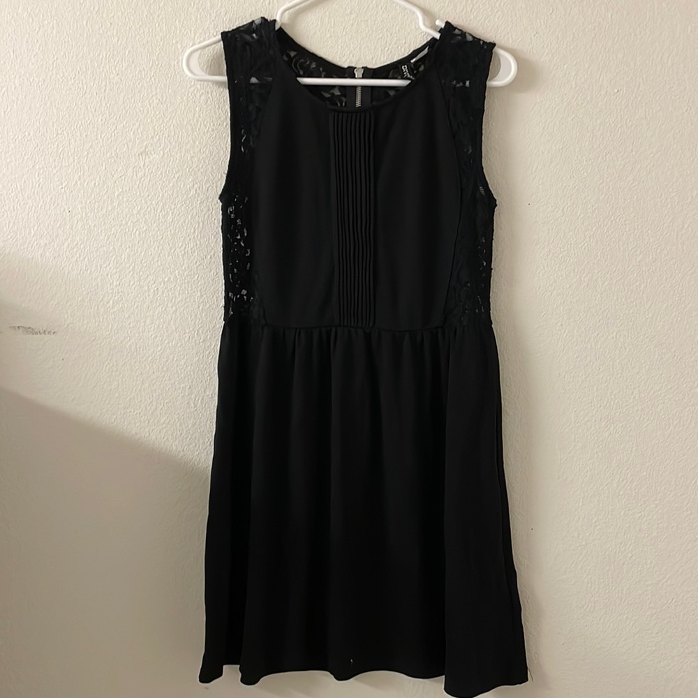 Black lace tank dress size 12 divided h&m